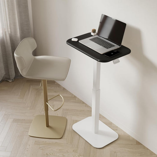 Ergohome™ ELEVANCE Table™- (White Base Carbon Top)