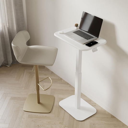Ergohome™ ELEVANCE Table™- White Base Cloud White Top