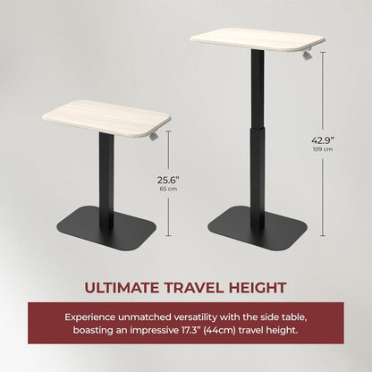 Ergohome™ ELEVANCE Table™- (Black Base Washed Oak Top)