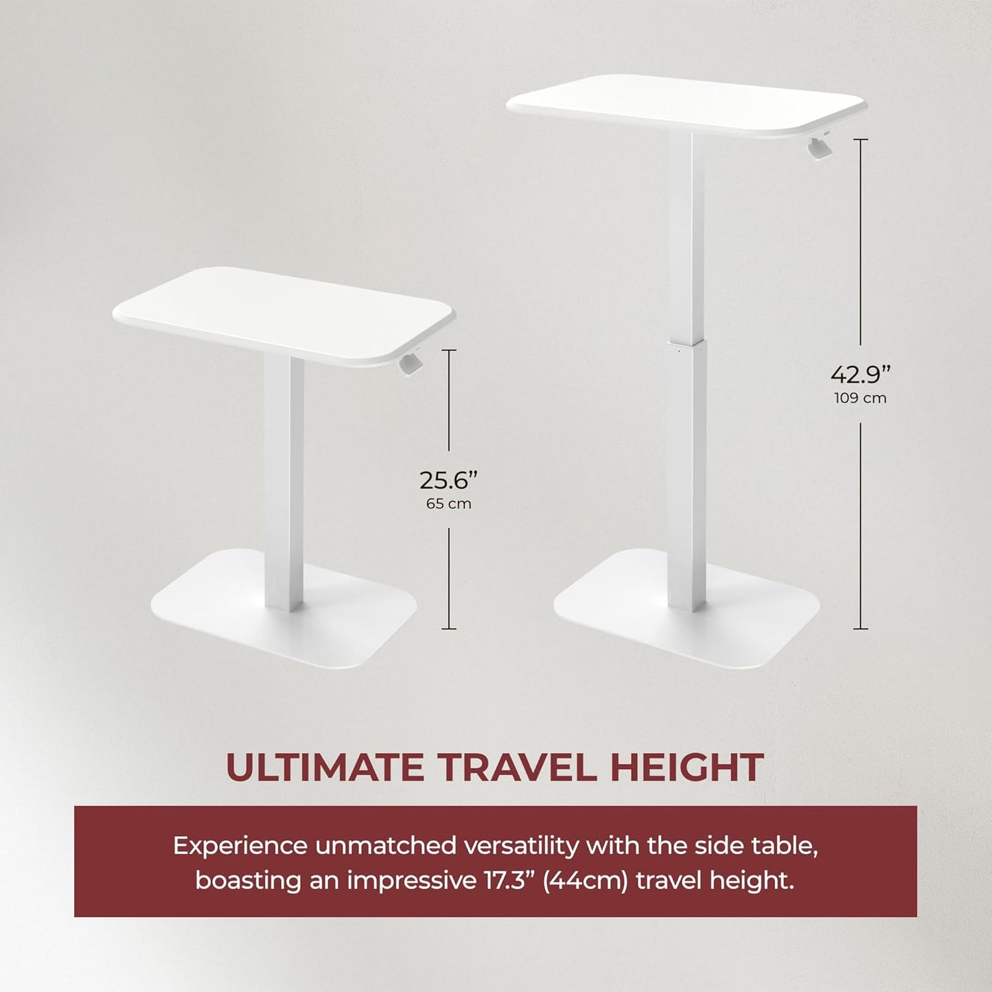 Ergohome™ ELEVANCE Table™- White Base Cloud White Top