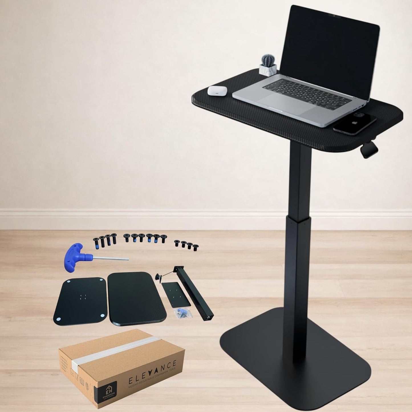 ERGOHOME™ ELEVANCE TABLE™- (Black Base Carbon Black Top)