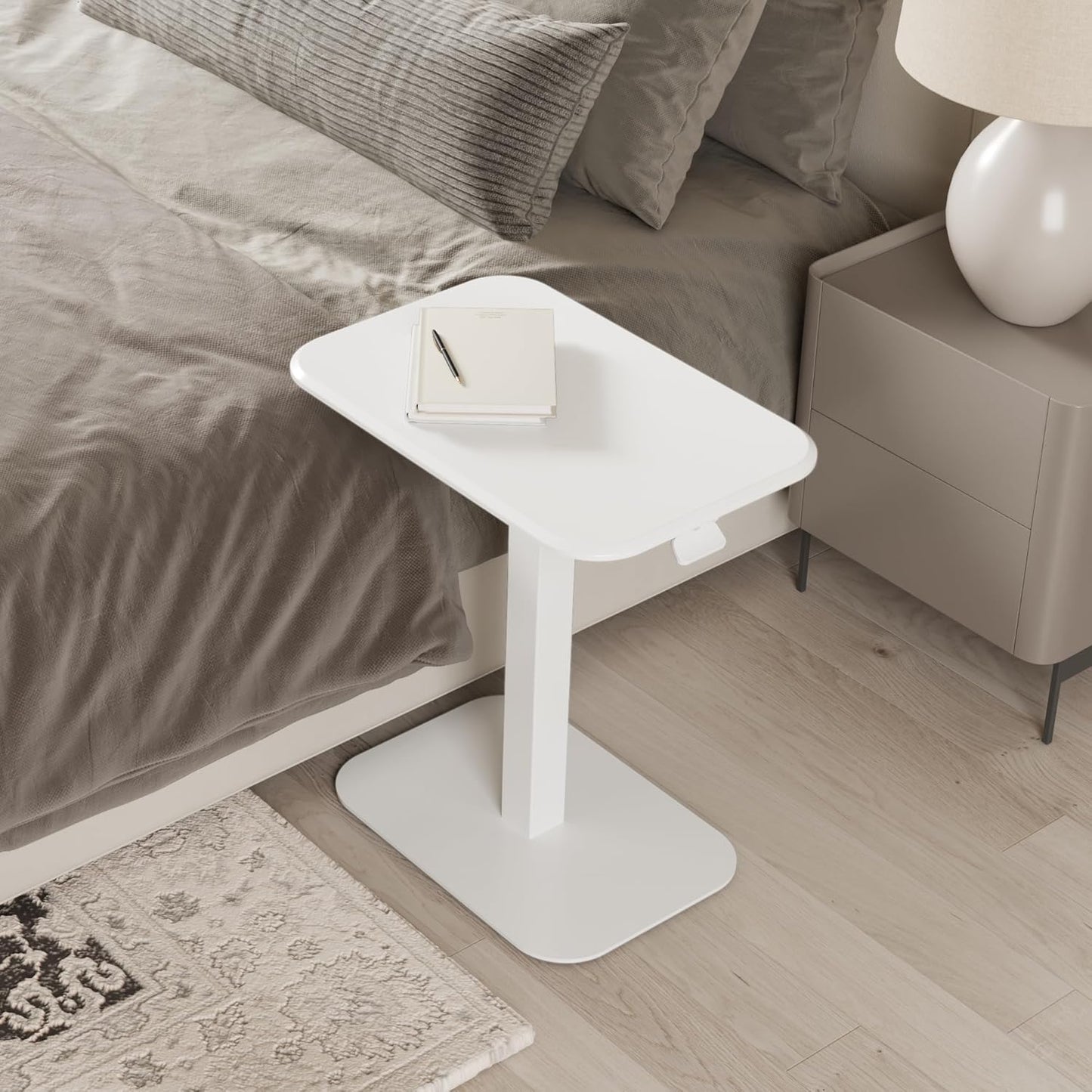 Ergohome™ ELEVANCE Table™- White Base Cloud White Top