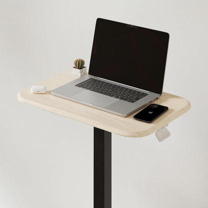 Ergohome™ ELEVANCE Table™- (Black Base Washed Oak Top)