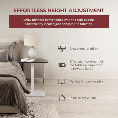 Ergohome™ ELEVANCE Table™- (White Base Carbon Top)