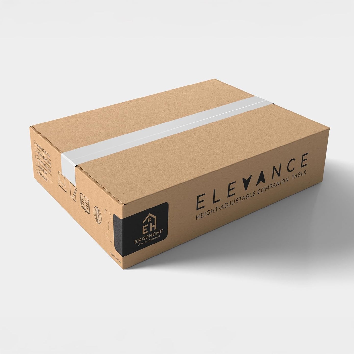 Ergohome™ ELEVANCE Table™- White Base Cloud White Top