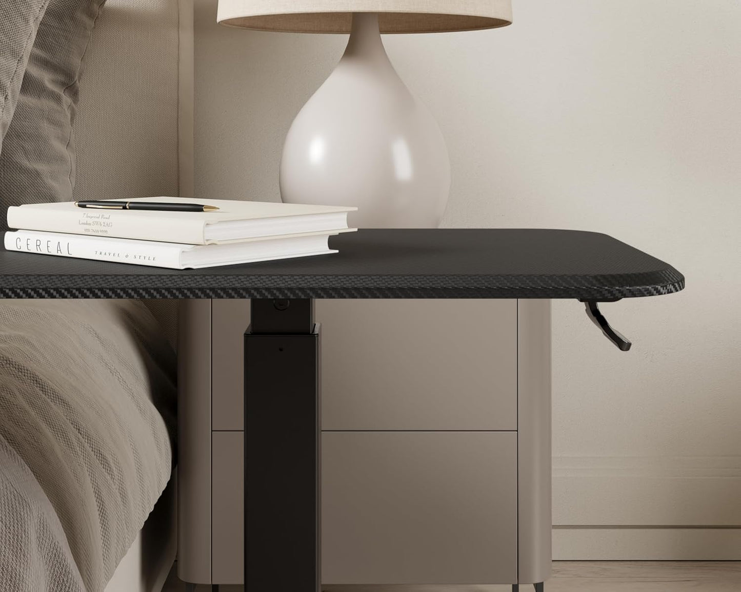 ERGOHOME™ ELEVANCE TABLE™- (Black Base Carbon Black Top)