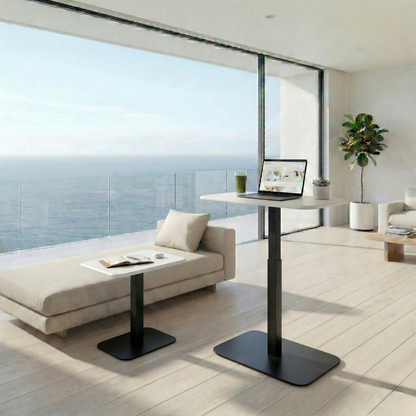 Ergohome™ ELEVANCE Table™ - (Black Base, Cloud White Top)