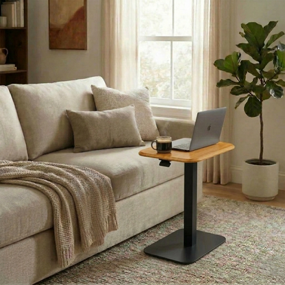 Ergohome™ ELEVANCE Table™ - (Black Base, Golden Maple Top)