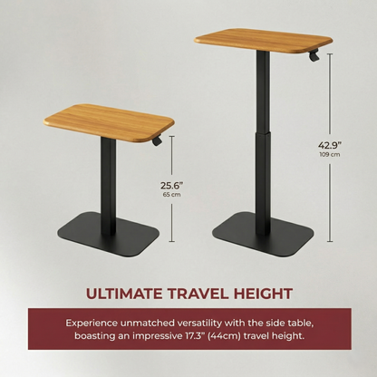 Ergohome™ ELEVANCE Table™ - (Black Base, Golden Maple Top)