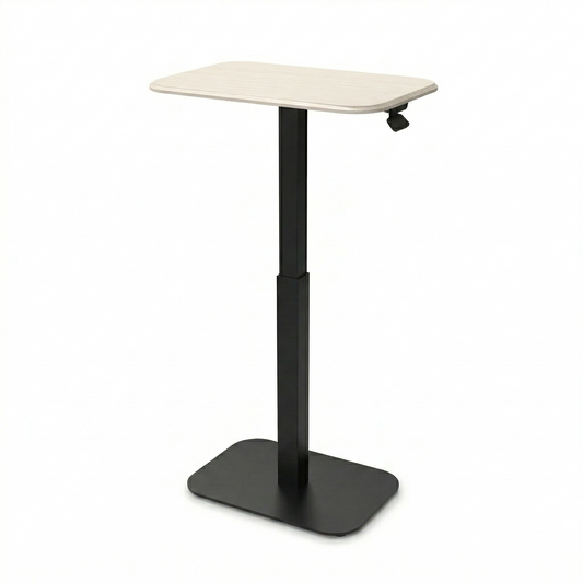 Ergohome™ ELEVANCE Table™ - (Black Base, Washed Oak Top)