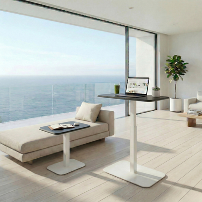 Ergohome™ ELEVANCE Table™ - (White Base, Carbon Black Top)