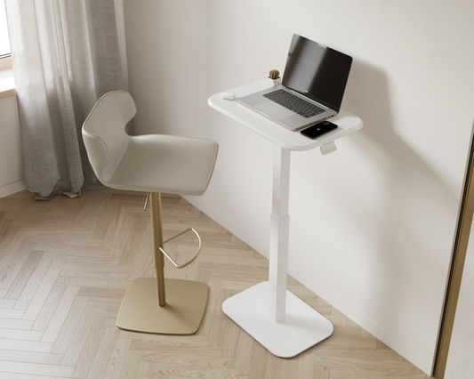 Ergohome™ ELEVANCE Table™ - (White Base, Cloud White Top)