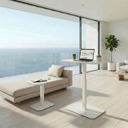 Ergohome™ ELEVANCE Table™ - (White Base, Cloud White Top)