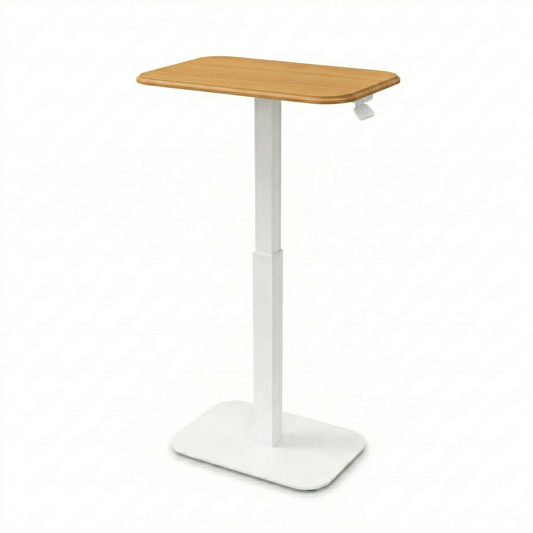 Ergohome™ ELEVANCE Table™ - (White Base, Golden Maple Top)