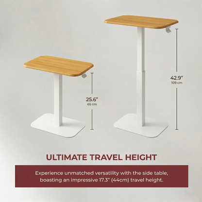 Ergohome™ ELEVANCE Table™ - (White Base, Golden Maple Top)
