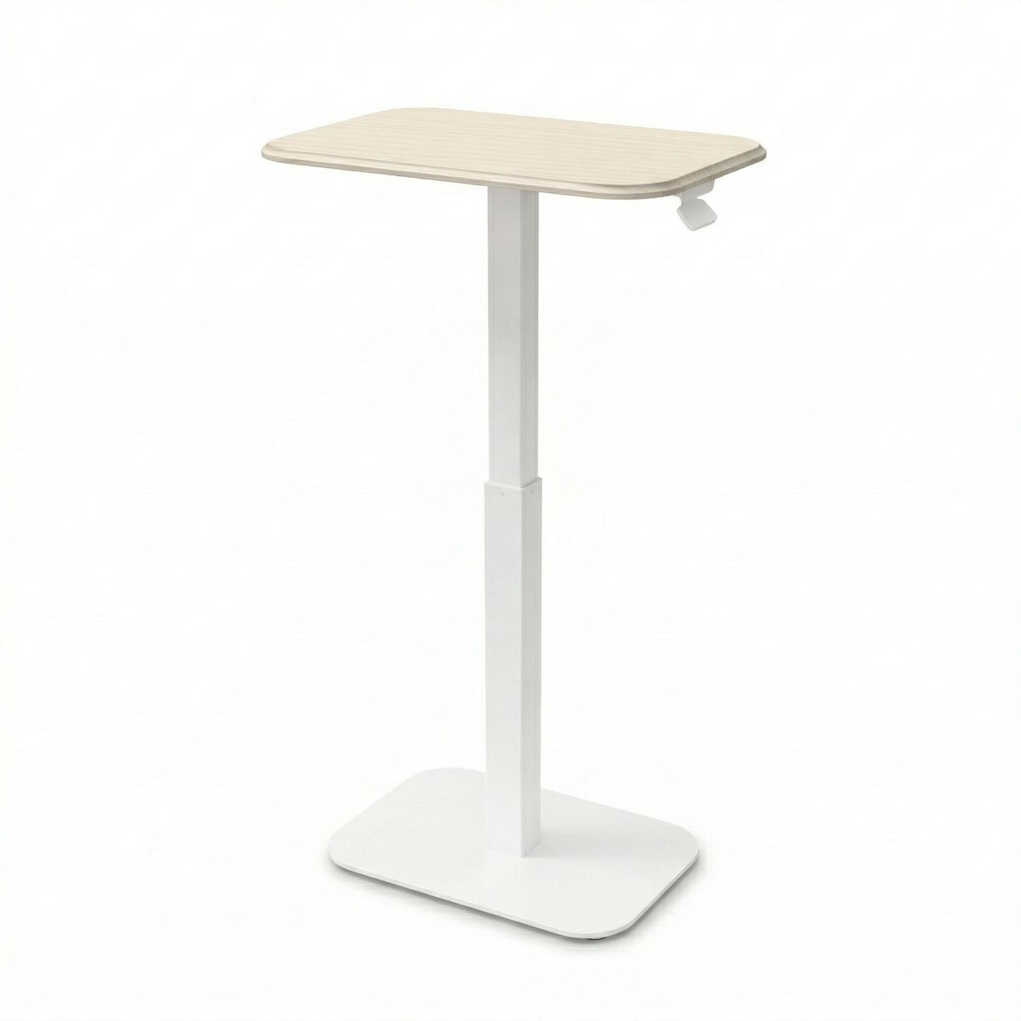 Ergohome™ ELEVANCE Table™ - (White Base, Washed Oak Top)