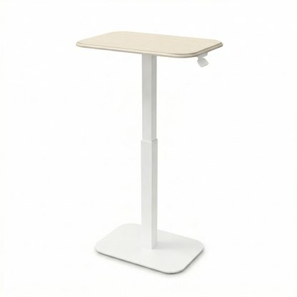 Ergohome™ ELEVANCE Table™ - (White Base, Washed Oak Top)