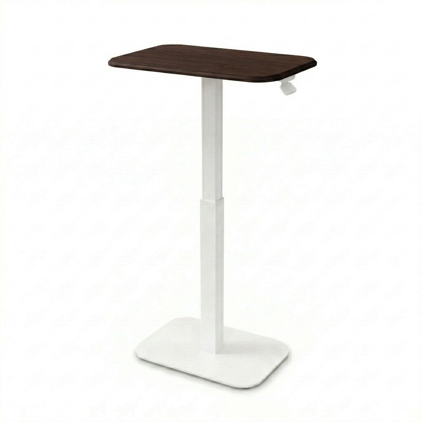 Ergohome™ ELEVANCE Table™ - (White Base, Walnut Top)