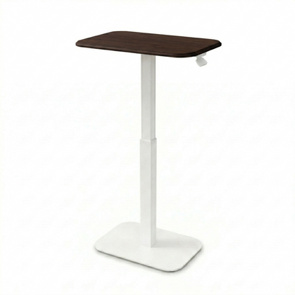 Ergohome™ ELEVANCE Table™ - (White Base, Walnut Top)
